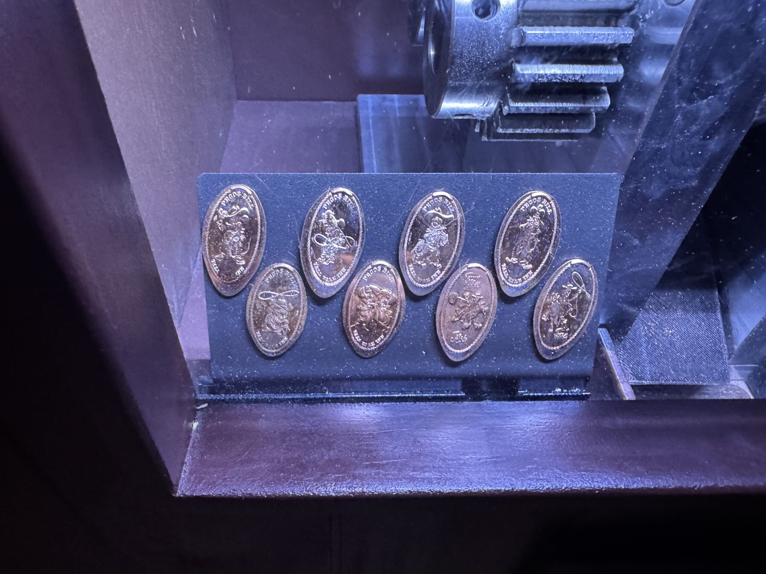 An upgraded penny machine was spotted in Pecos Bill Tall Tale Inn and Cafe at Magic Kingdom